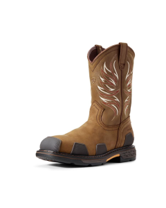 ARIAT 10011933 MENS OVERDRIVE WIDE SQUARE COMPOSITE TOE PULL ON WORK BOOTS