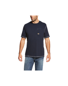 ARIAT 10019132 MENS REBAR WORKMAN TSHIRT, NAVY