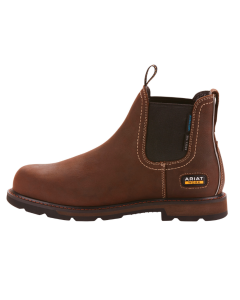 ARIAT 10024983 MENS GROUNDBREAKER CHELSEA WATERPROOF STEEL TOE PULL ON WORK BOOTS