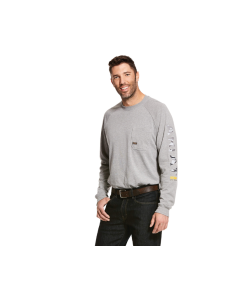 ARIAT 10027901 MENS REBAR CTN STRONG LS T-SHIRT HT