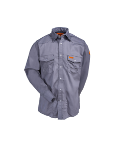 WRANGLER FR127CH MENS FR WESTERN WORK SHIRT CHARCOAL