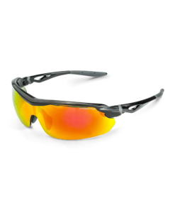 RADIANS 3968 CIRRUS SHINY BLACK  - RED MIRROR Z87 SAFETY GLASSES