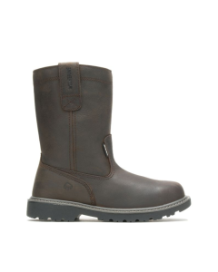 WOLVERINE W10680 MENS 10" FLOORHAND WELLINGTON WATERPROOF STEEL TOE PULL ON WORK BOOTS